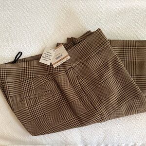 Kasper Dark Camel and Black Houndstooth Pants